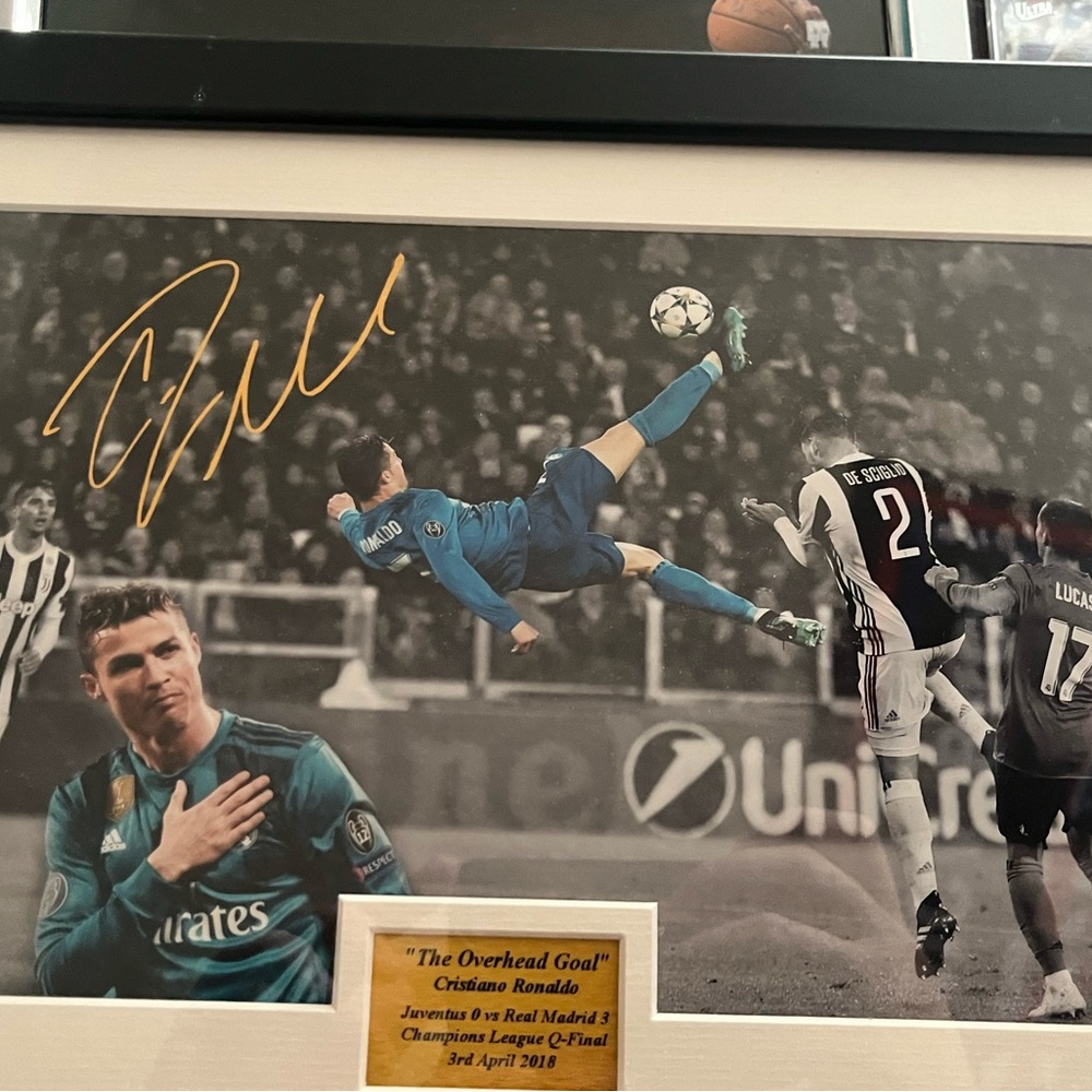 Signed Soccer Memorabilia Print Cristiano Ronaldo